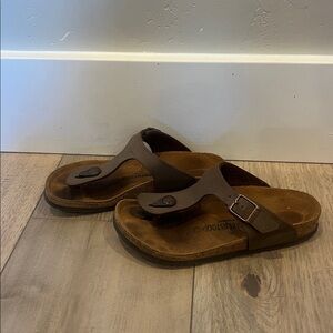Birkenstock Dark Brown Leather Sandals